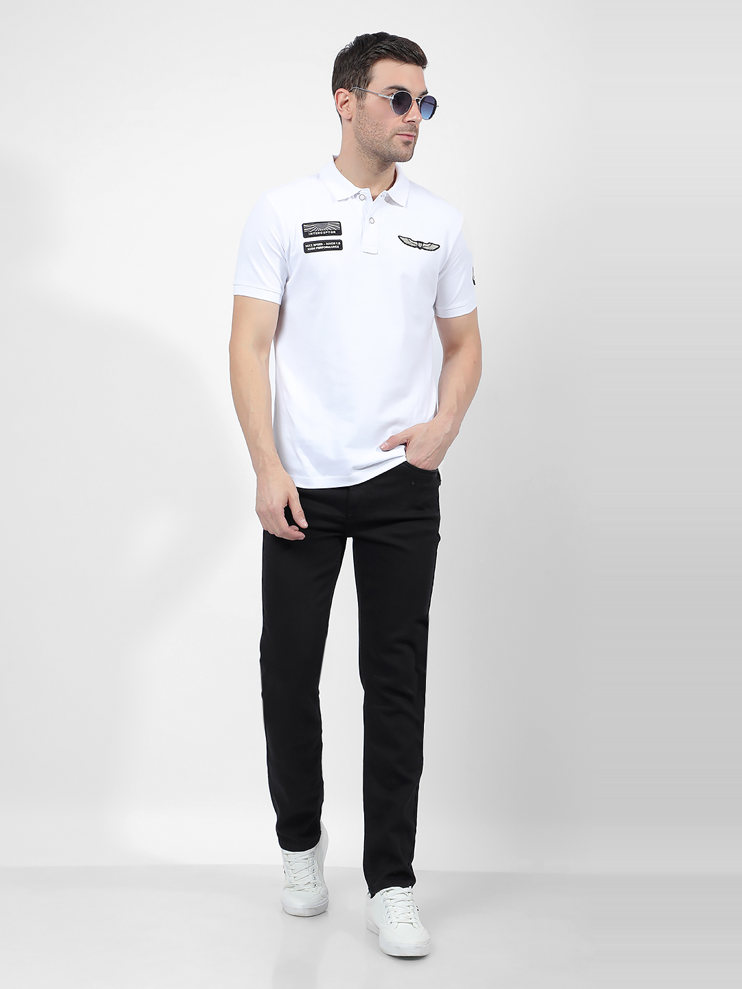 Numero Uno Men Faded Black Jeans